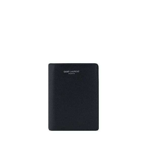 Saint Laurent Black Calf Leather Bos Taurus Men's Wallet